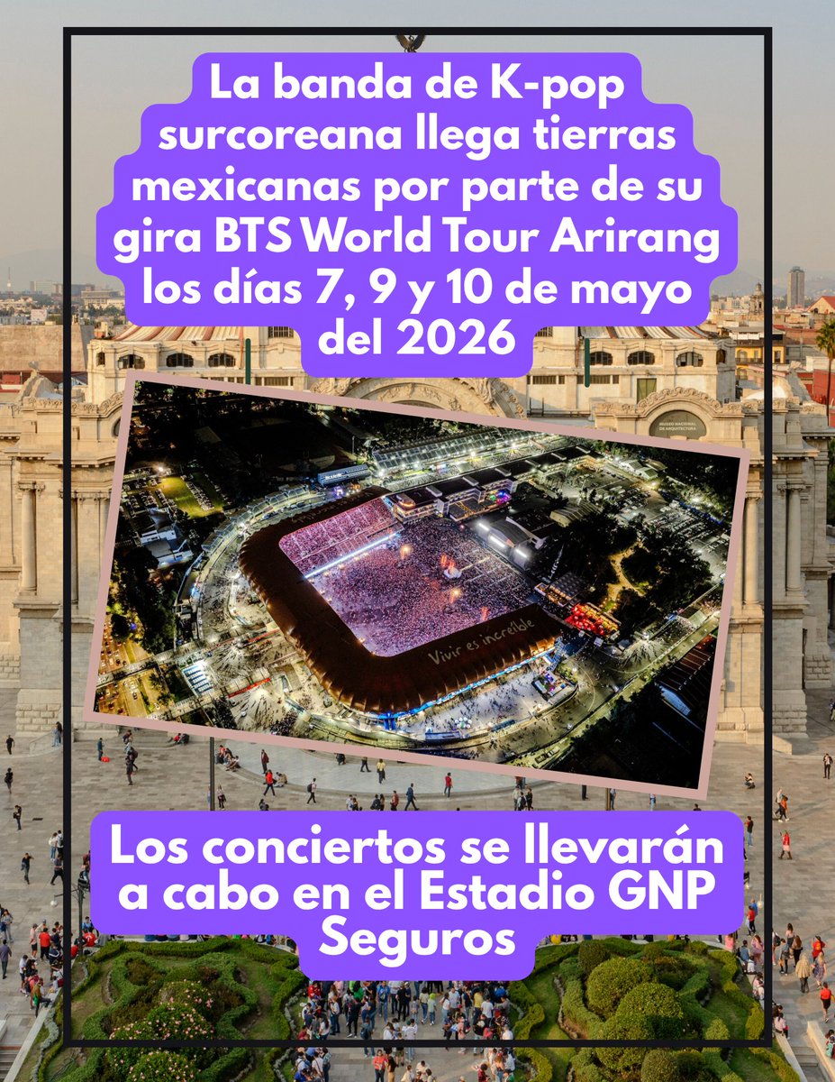 Highviewradio_'s tweet image. ¡ARMY! LOS CONCIERTOS DE BTS YA ESTAN MUY CERCA, SIN EMBARGO, EN LOS ALREDEDORES DEL ESTADIO GNP SEGUROS, PODRAS ENCONTRAR DISTINTOS LUGARES PARA CONOCER, COMER Y PASAR MOMENTOS ANTES DEL GRAN EVENTO. ✨💜🇲🇽

#BTS #army #Arirang #BTS_ARIRANG #ArirangWorldTour #mexico #CDMX