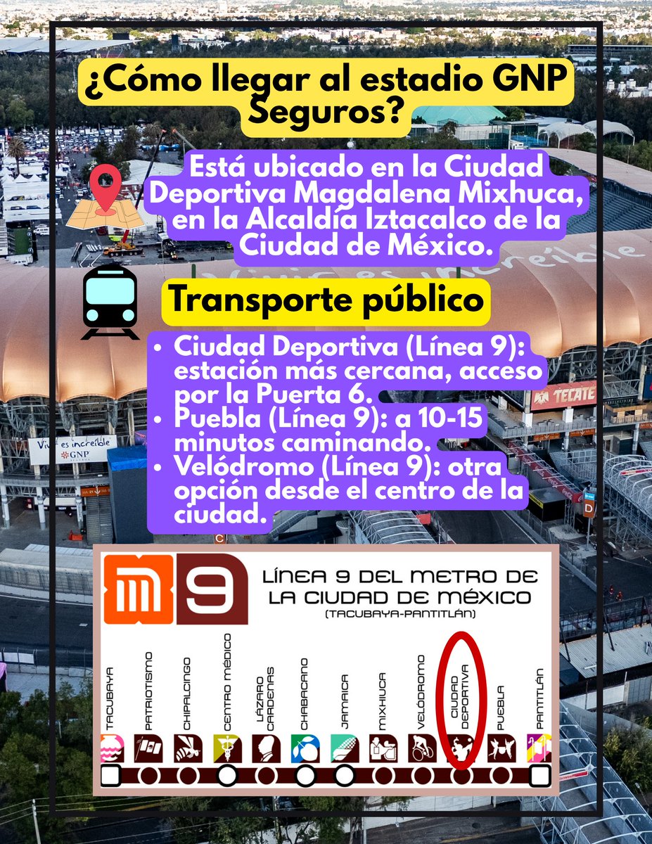 Highviewradio_'s tweet image. ¡ARMY! LOS CONCIERTOS DE BTS YA ESTAN MUY CERCA, SIN EMBARGO, EN LOS ALREDEDORES DEL ESTADIO GNP SEGUROS, PODRAS ENCONTRAR DISTINTOS LUGARES PARA CONOCER, COMER Y PASAR MOMENTOS ANTES DEL GRAN EVENTO. ✨💜🇲🇽

#BTS #army #Arirang #BTS_ARIRANG #ArirangWorldTour #mexico #CDMX