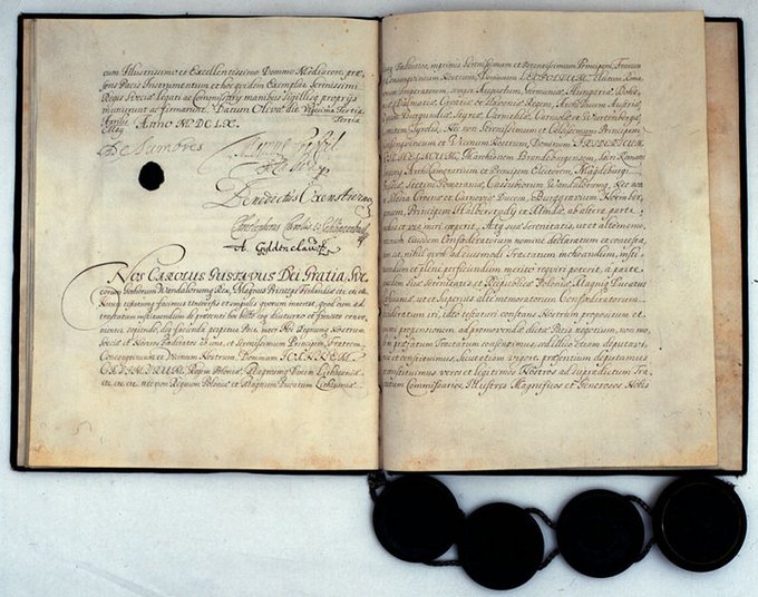 RBEZZATO's tweet image. #Efemérides. El 03 de Mayo de 1660, por el Tratado de Oliva, que pone fin a la Primera Guerra del Norte, se consolida el estatus de Suecia bajo el gobierno de Karl XI, como una gran potencia. El rey polaco Jan II Kazimierz Waza confirma la independencia del Herzogtum Preußen.