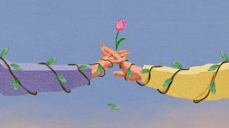 "Flowers only blossom when we are one."