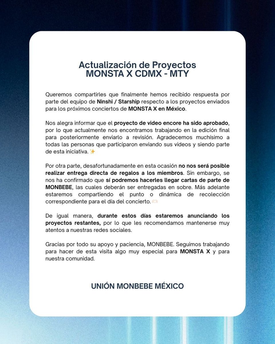 Monsta X Monbebe-Wenee México tweet media
