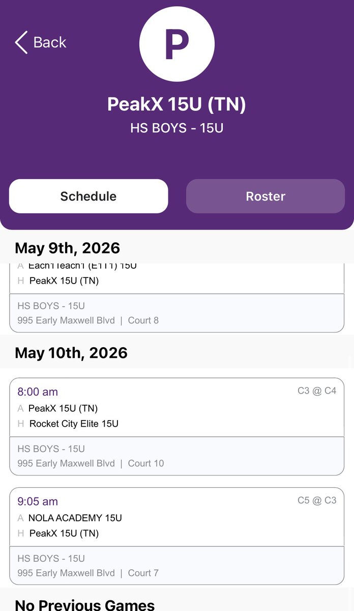 MaxHammonds2029's tweet photo. Schedule for this weekend , in Memphis !! https://t.co/LXyPjy8sPE