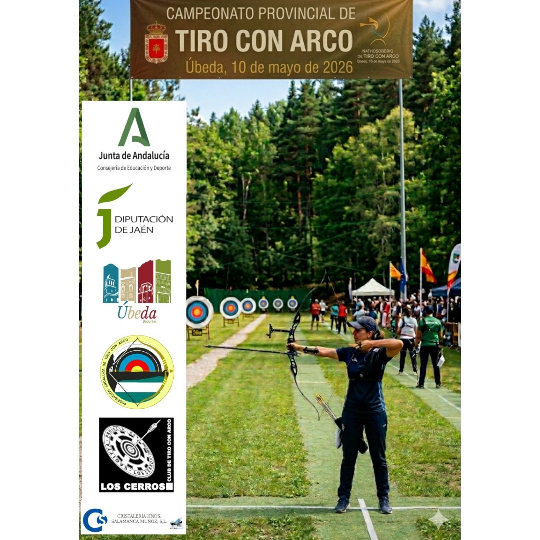 fataprensa's tweet image. Cpto Provincial de Jaén de Tiro con Arco al Aire Libre 2026
📍 Recinto Ferial de Úbeda
📅 10 de mayo
Se celebrará junto a la 3ª Jornada de la Liga Andaluza de Aire Libre, coorganizado por el CD Los Cerros de Úbeda.
Inscripciones abiertas hasta el 5 de mayo.
#TiroConArco #Jaen
