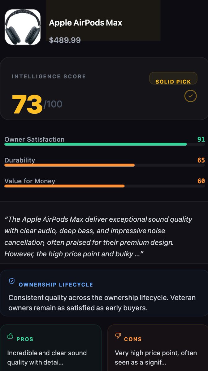 imon_27's tweet photo. If you want the best headphones money can buy right now here they are:
Best Overall: Sony WH-1000XM6 - 97/100 in owner satisfaction
Best Value: Bose QueitComfort - same customer satisfaction as Airpods but $261 cheaper
Best Budget: JBL Tune 720BT - $89 and can make calls!