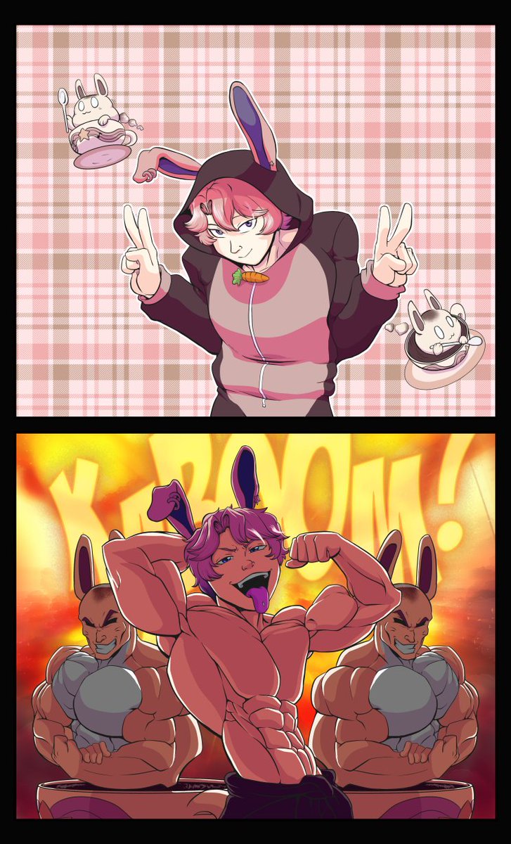 Roy Rabbit Vtuber B-day Bunny boy it started as a normal fanart but became his Bday gift ...
