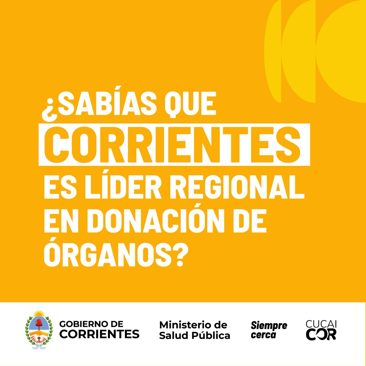 CorrientesGob's tweet photo. Un acto de amor que se transforma en esperanza.

En #Corrientes somos líderes en la región en donación de órganos. La decisión de donar permite que podamos ayudar a brindar una segunda oportunidad.

Hablemos de donación. Informarse es el primer paso para seguir salvando vidas. https://t.co/buwBOwxEwG