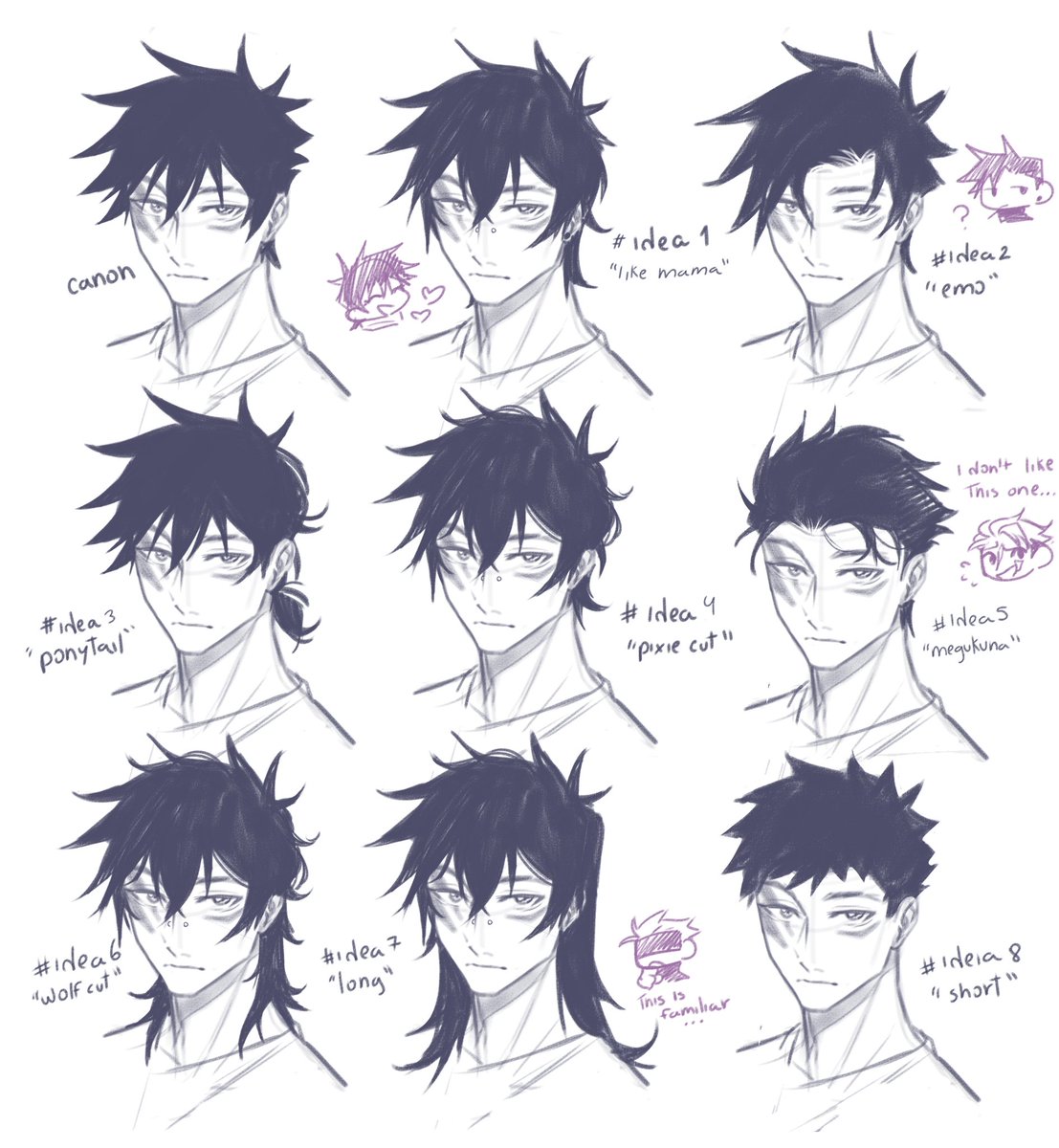 Trying to redesign Megumi in his adult phase is so difficult, but