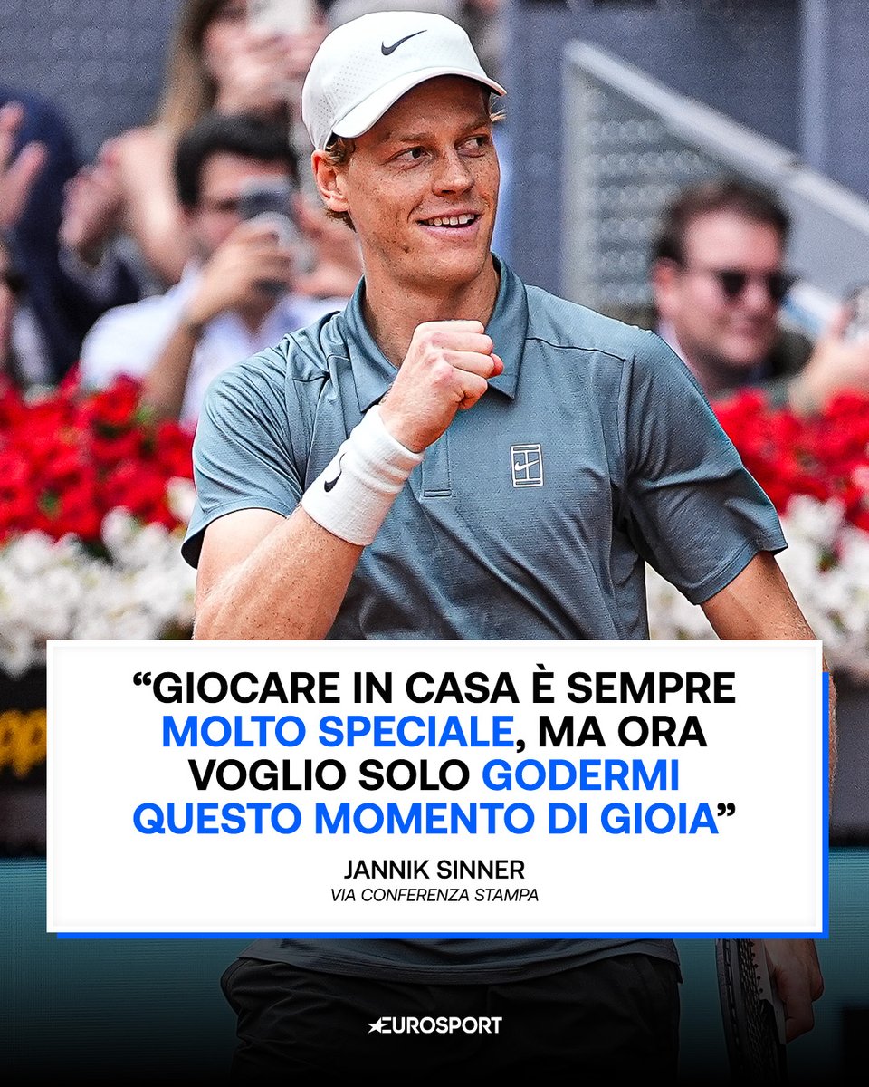 Eurosport_IT's tweet image. Ti aspettiamo a braccia aperte, Jannik 💙🇮🇹

#Tennis #Roma #Sinner