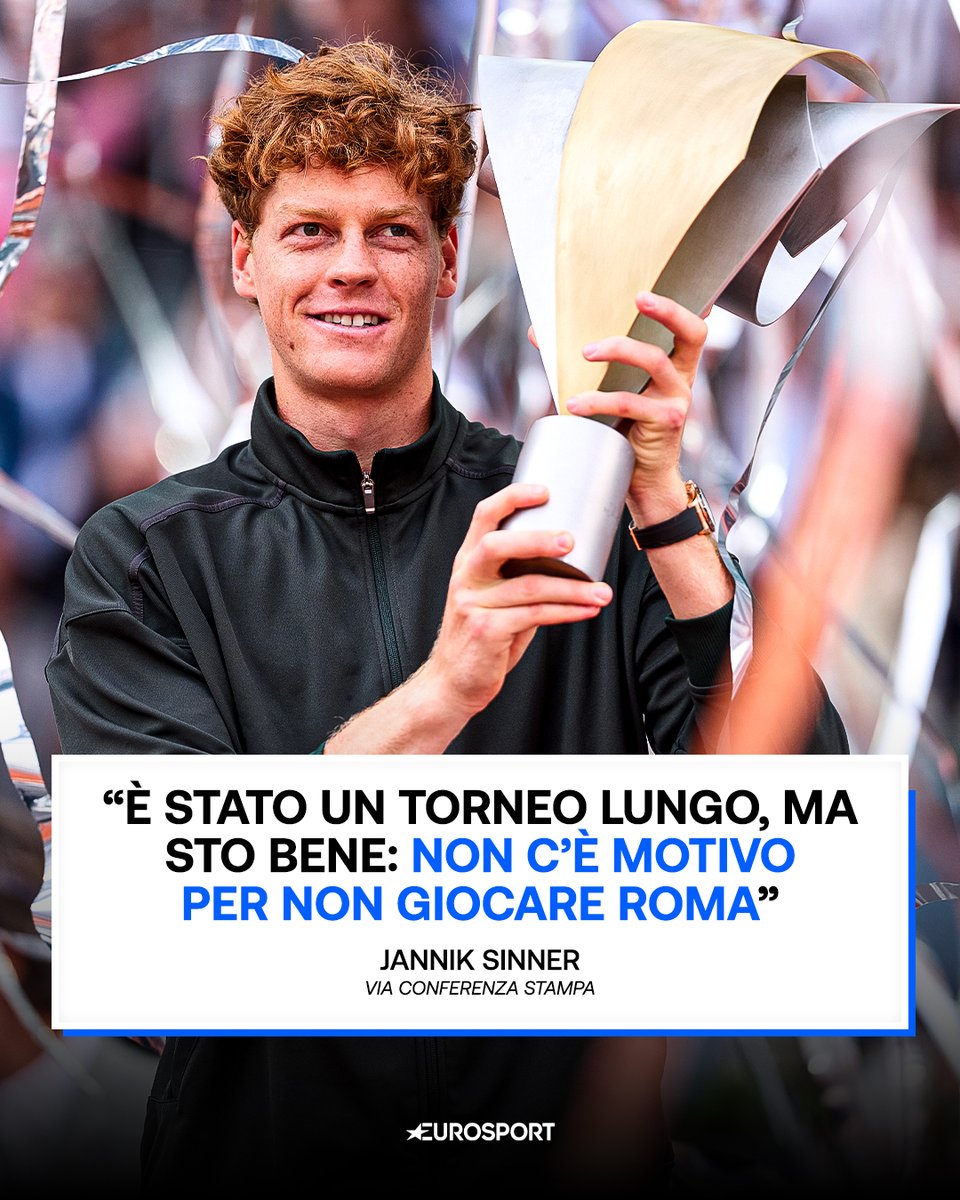 Eurosport_IT's tweet image. Ti aspettiamo a braccia aperte, Jannik 💙🇮🇹

#Tennis #Roma #Sinner
