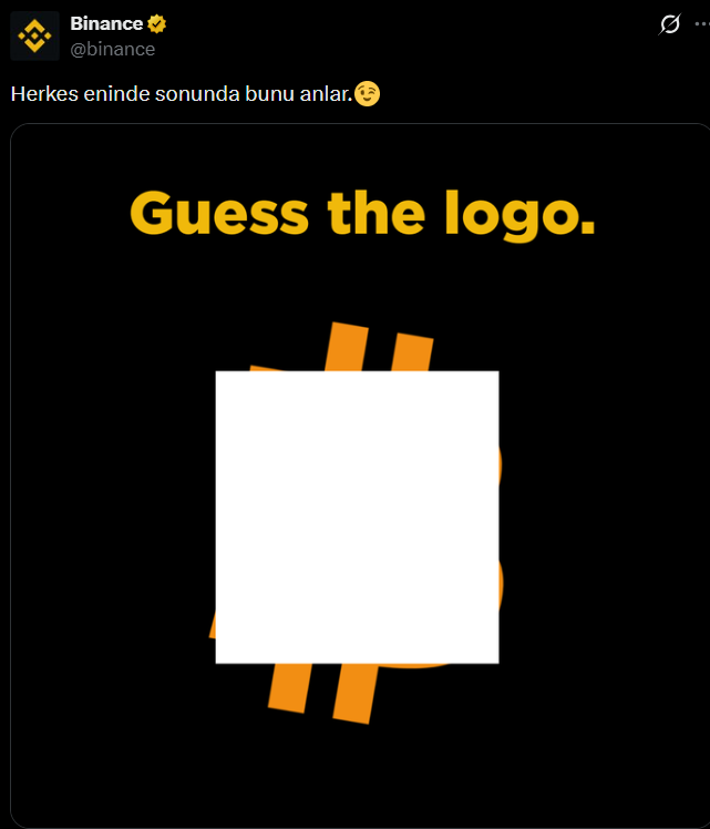 Laysk14's tweet image. #Bitcoin  

Binancenin yaptığı paylaşım. Logo Bitcoin logosu gibi.

Birşeyler döndürecekler beyler dikkatli olun.

#Binance #Kripto #Trader