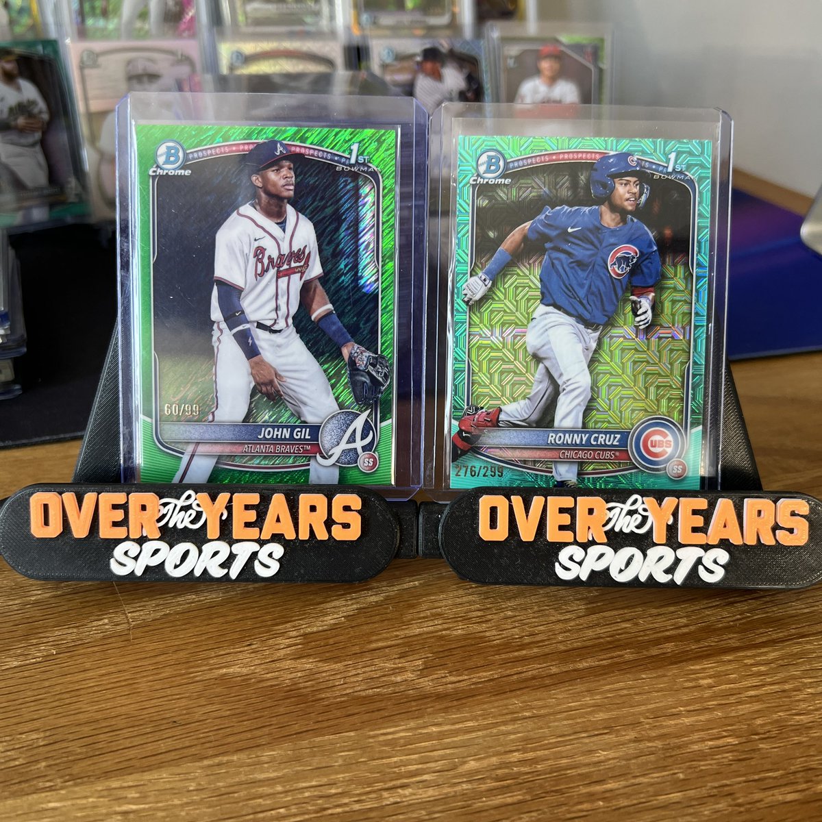 Timwalkonwater2's tweet image. John Gil 1st Bowman Green Shimmer /99
Ronny Cruz 1st Bowman Aqua Mojo /299

#sportscards #thehobby #cardshow