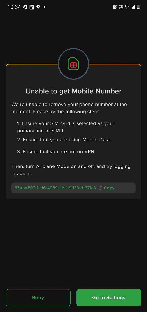 kevinomyonga's tweet photo. @Safaricom_Care @SafaricomPLC Your app constantly does this on the daily whether I am on data or Wi-Fi. At this point I may as well just revert back to using the SIM toolkit since feedback is being ignored. 
The "One App" is broken. This is a bug 🦗 not a feature. Voetsek 😒 🚮. https://t.co/Ogm4h2UaUA