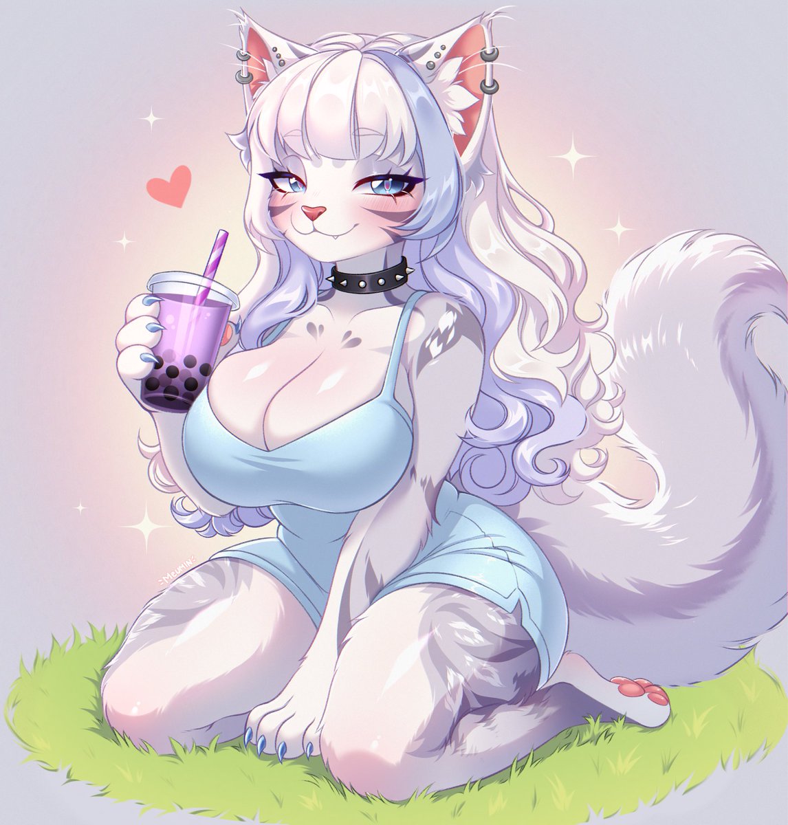 Meuminx's tweet photo. #FurryArt  #CuteFurry #DigitalArt  #BubbleTea #CatGirl https://t.co/jvlnsVutNd