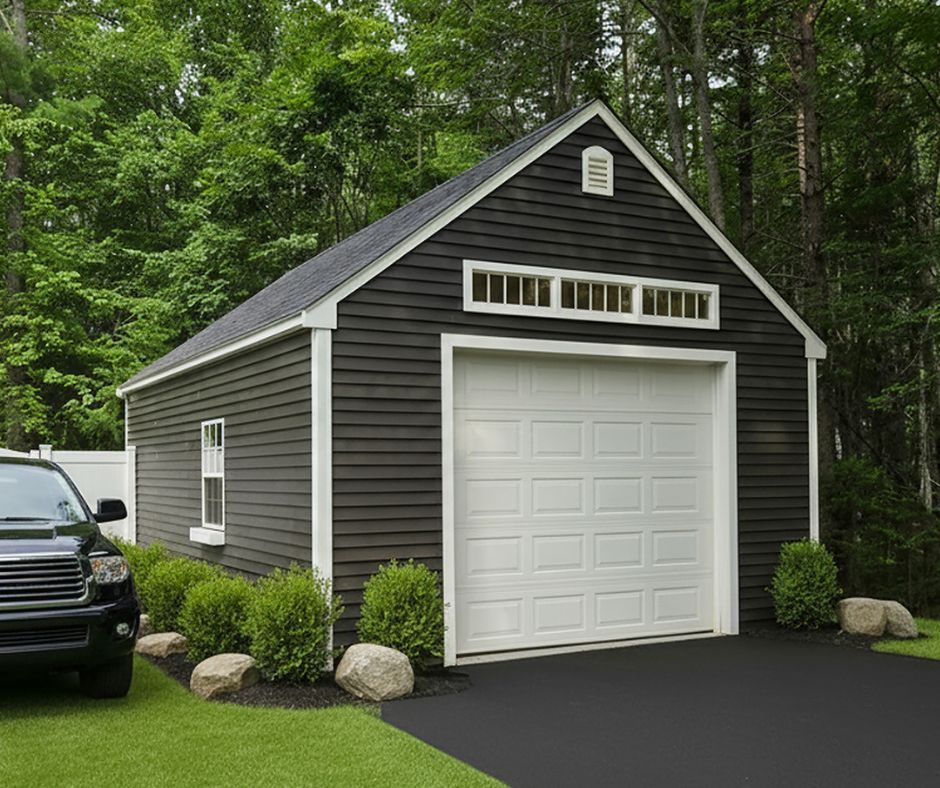 NEOutdoor's tweet photo. The Aspen Delmar is a shed that doesn’t act like a shed.

It can be designed up to 16'x30' and includes a garage door that makes everything easier—drive in, roll in, get to work. 

#GarageShed #CustomShed #BackyardStorage #ShedWithGarageDoor #ShedLife #StorageSolutions https://t.co/y8ZtILHjoy