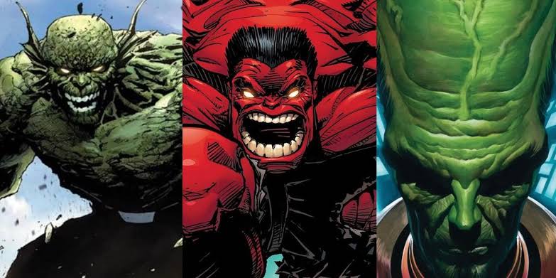 Wissal_Djeribi's tweet photo. Hulk villains

-Mass murdering super genius demon worshiping cucumber head

-Senile old man who turn into a red hot version of himself with no moustache

-Lizard who tricked the hero into believing he had cancerous cum for two issues https://t.co/DiTrqmohfH