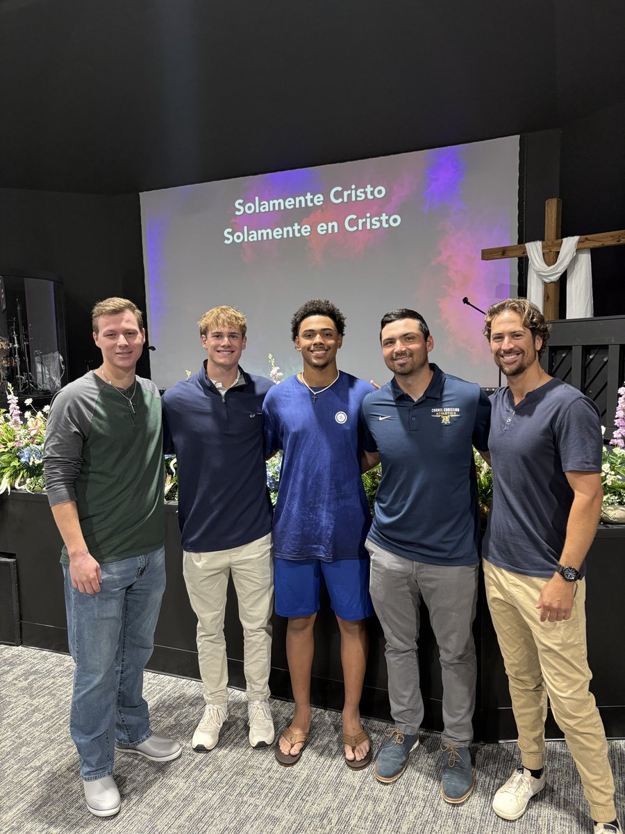 CCSBaseball10's tweet photo. Congratulations to our guy @suavegabe1 and his family for getting baptized today!

This is what it’s all about. We are so proud of you guys! @CCSCougarSports https://t.co/FHGsTskND8