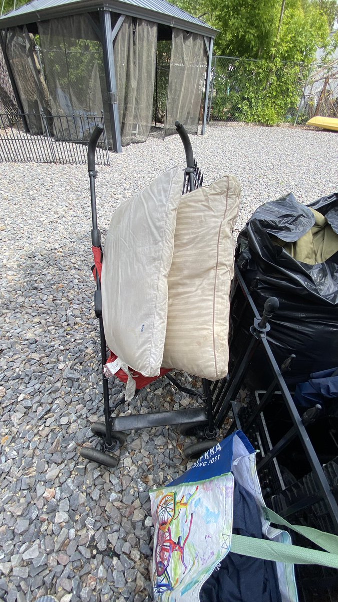 I decided to wash all her clothes so that when she gets them back she has 1 less thing to worry about &amp; they will smell like Gain rather than the 🐱 pee that they all smelled of for some reason. I bagged up her heavy blankets &amp; sleeping bags into 1 gang bag as I didn’t have the $