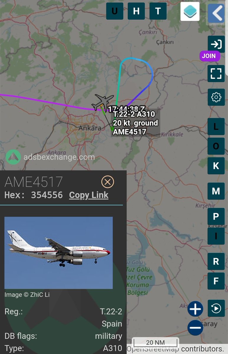 b737m's tweet image. ووفقاً لوكالة الأنباء الإسبانية الرسمية
هبوط الطائرة التي تقل رئيس الوزراء الإسباني بيدرو سانشيز اضطرارياً في أنقرة 🇹🇷 بسبب عطل فني أثناء رحلة طائرة Airbus A310 الحكومية المتجهة من مدريد 🇪🇸 إلى يريفان 🇦🇲

#Spanish Air Force
#AME4517
#Airbus A310-304
T.22-2

#الجزائر 🇩🇿
.