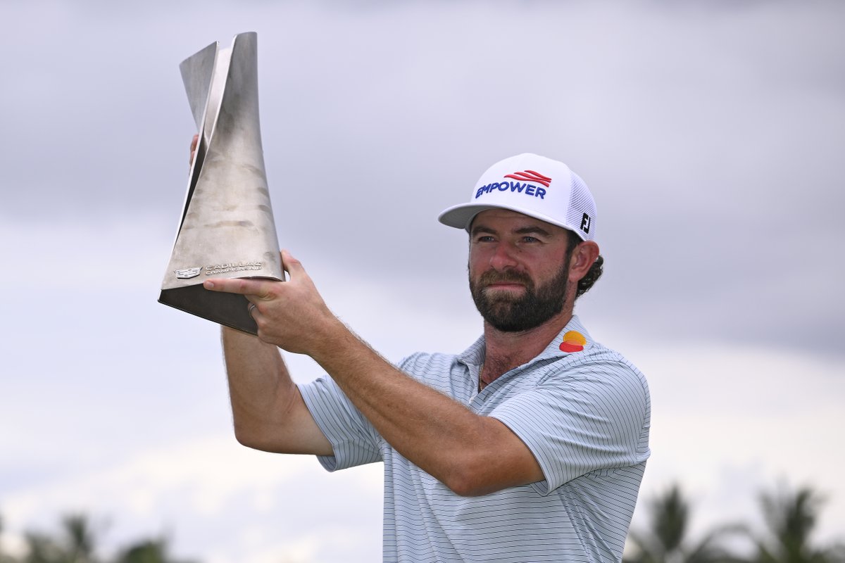 EmpowerToday's tweet photo. Cam Young’s hot streak continues!

Congratulations to Empower brand ambassador Cam Young on his second PGA TOUR victory of the season, the 2026 Cadillac Championship. Cam entered the day with a six-shot lead, and even after calling a penalty on himself, he continued to dominate the Blue Monster, one of the toughest golf courses. 

Team Empower is proud of you, Cam! #Empower