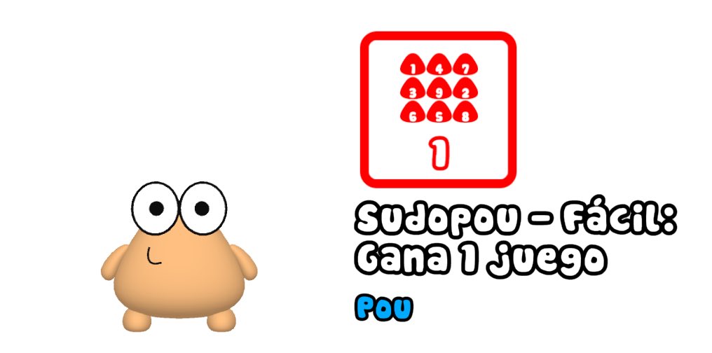 Pou 3D: ¡Logro! Sudopou - Fácil: Gana 1 juego. ^_^ #pou3d #pou_3d #pou2 #pou pou3d.me