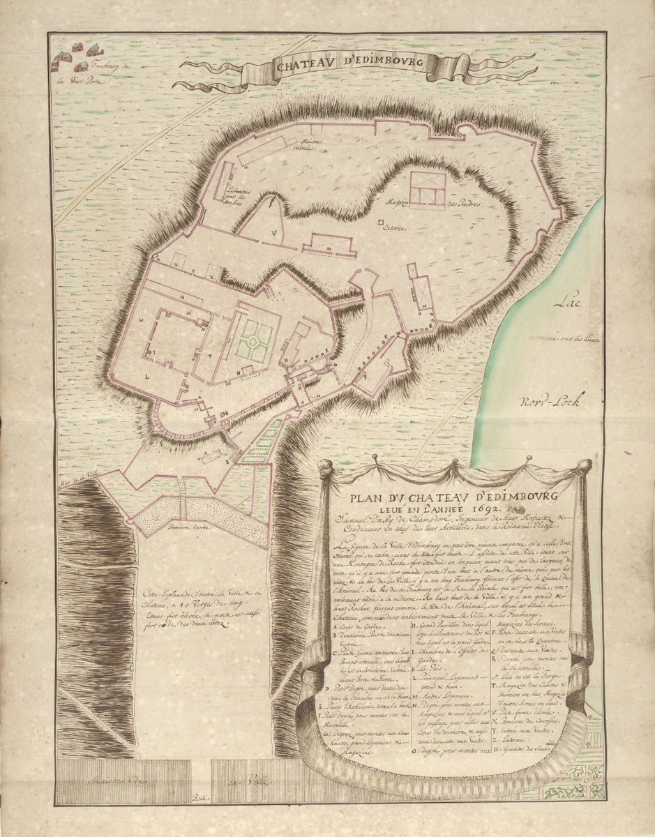 jdmccafferty's tweet image. Plan of #Edinburgh Castle, 1692 (Rijksmuseum)