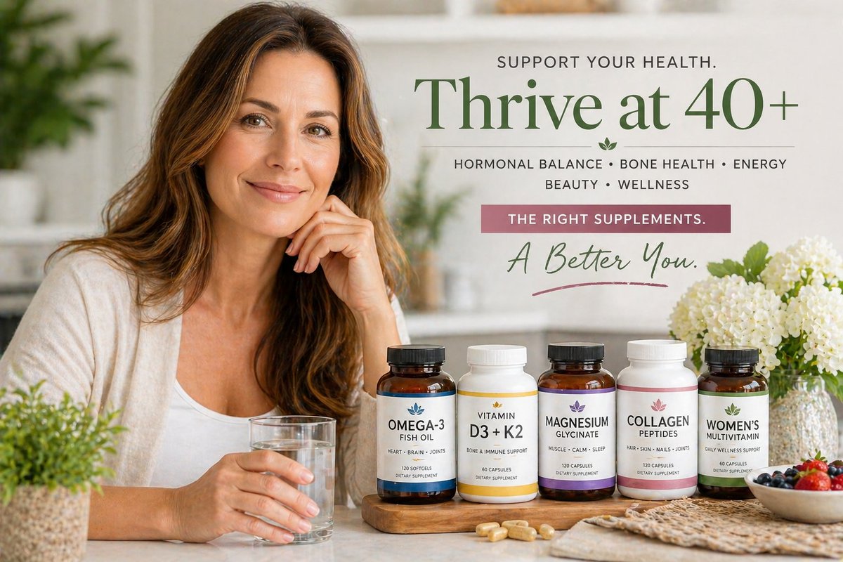 AboundWell's tweet image. After 40, your nutritional needs change 💊

Supplements for Women Over 40 can support hormones, energy &amp;amp; bone health.

Most routines don’t adapt… that’s the problem.

Learn what actually works 👇
Link in replies.

#WomensHealth #HealthyAging #HormoneHealth