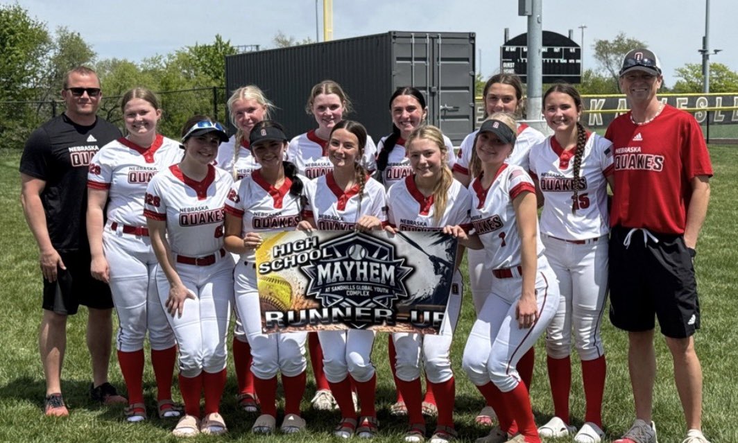 Elkhorn_Edge02's tweet photo. The girls finished Runners-Up, of the High School Division Top Bracket, in the Mayhem Softball Tournament!

In the Semi-Finals, with Lily behind the plate, and a fantastic defense behind her, Brooklyn pitched a PERFECT game!

#BlessedCoach
#SoftballDaughters https://t.co/jVyiJ0kpTf