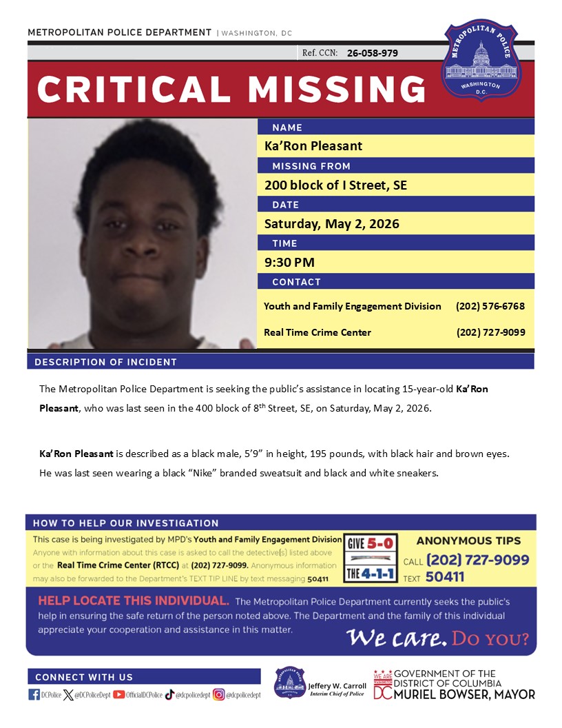 DC Police Department tweet media