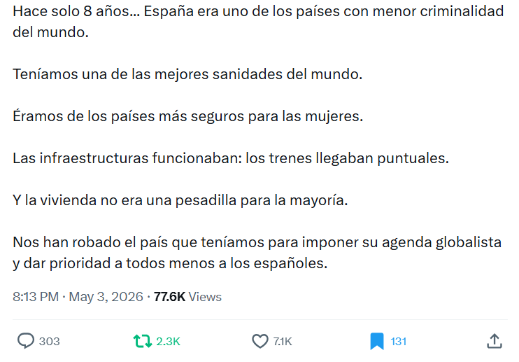 GoogleExpertUK's tweet image. Just 8 years ago...Spain was one of the countries with lowest crime rates in world.
We had one of best healthcare systems in the world.
We were among the safest countries for women.
- @javiernegre10🖋️
x.com/javiernegre10/…
Women were 1st to spread Gospel.
#socent 🇪🇸#AdasArmy✝️