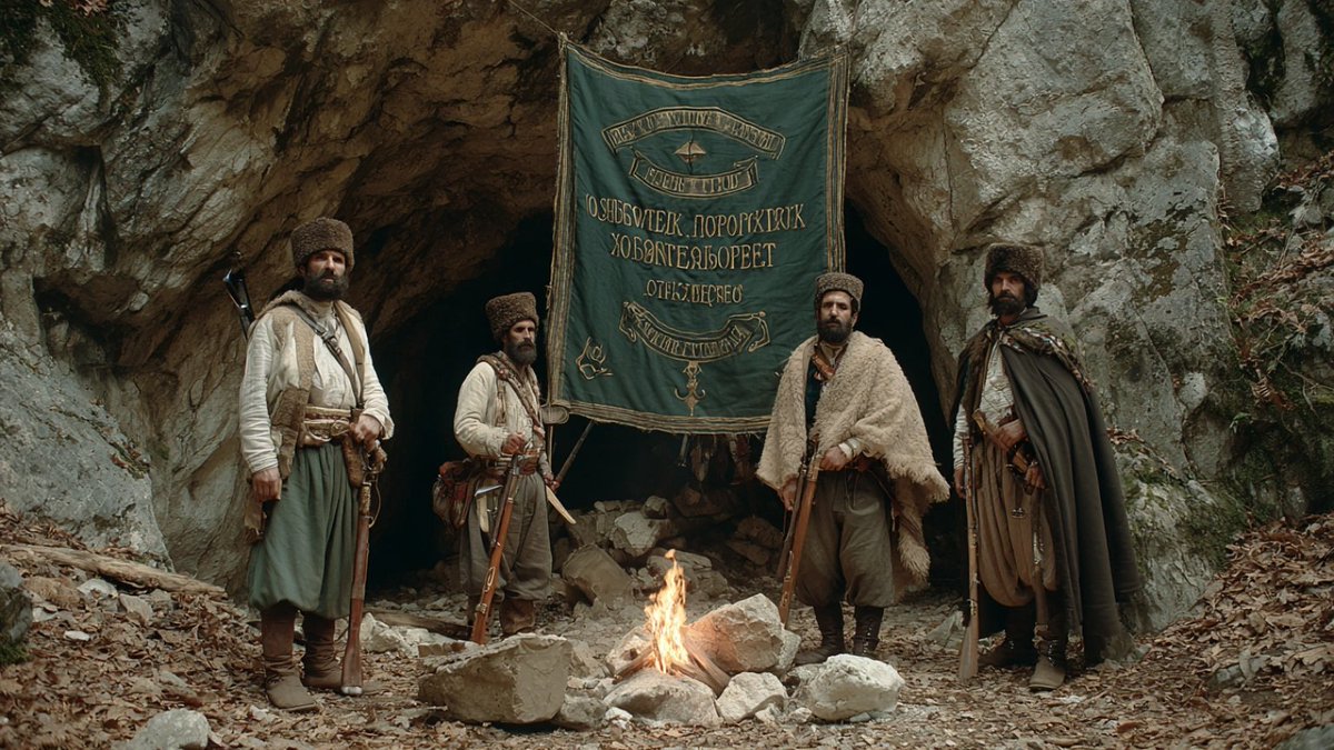 SparkfulArt's tweet image. 1800s Haiduk (top, Bulgaria rebel fighters/ bandits) Kardzhali (Ottoman bandit, raiders). It's been an an education studying Bulgaria, left are Nano Banana 2 infographic.

Thinking about kids nowadays, school project I mean like wow, studying history is fun now. #bulgaria