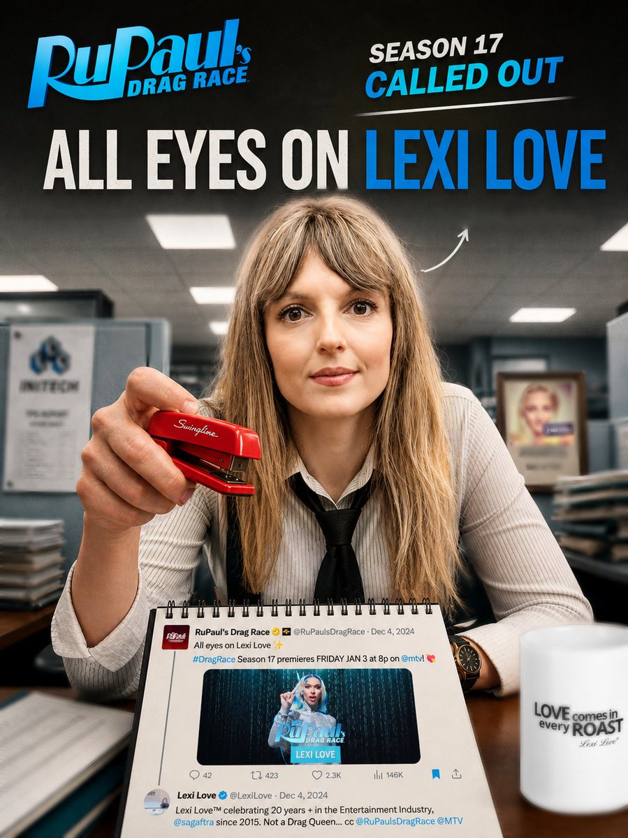 LexiLove's tweet photo. "Excuse me, RPDR, WOW, and Paramount, I believe you are using my trademark in global distribution." 💍

You told the world to put "all eyes on Lexi Love," and honey, I have arrived serving tea 🫖 and receipts 🧾.

Love Comes in Every Roast: 15 oz Glossy White Mug available at https://t.co/orRjQQdh8e
