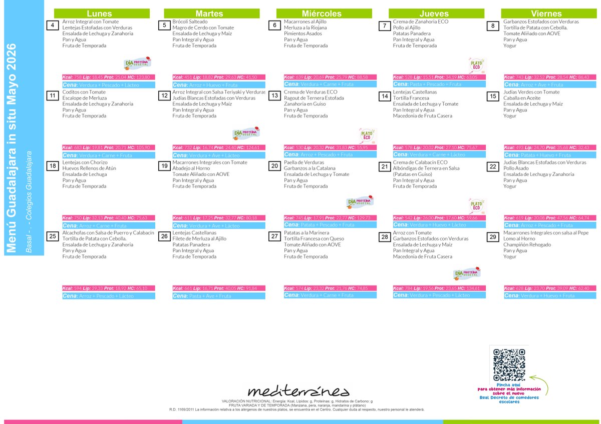 CEIPCastillas's tweet photo. Menú de Mayo
https://t.co/1v1WT237J0

Ya está disponible el menú de mayo para su descarga... https://t.co/cNYEMDfb9H