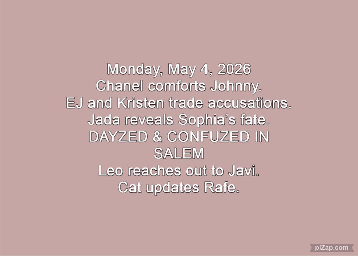 dayzedconfuzed's tweet image. #DAYS This is what we will see in Salem on Monday. What are you looking forward to?