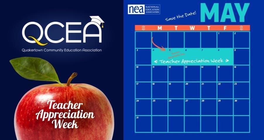 QCEAed's tweet photo. Tomorrow marks the start of Teacher Appreciation Week! We invite our students, families, and neighbors to join us in celebrating the passion and hard work found in every QCSD classroom. Let's have a great week!

Like, Follow, Share &amp; Tag @QCEAed on Facebook, Instagram and X https://t.co/whZdf1LqTu