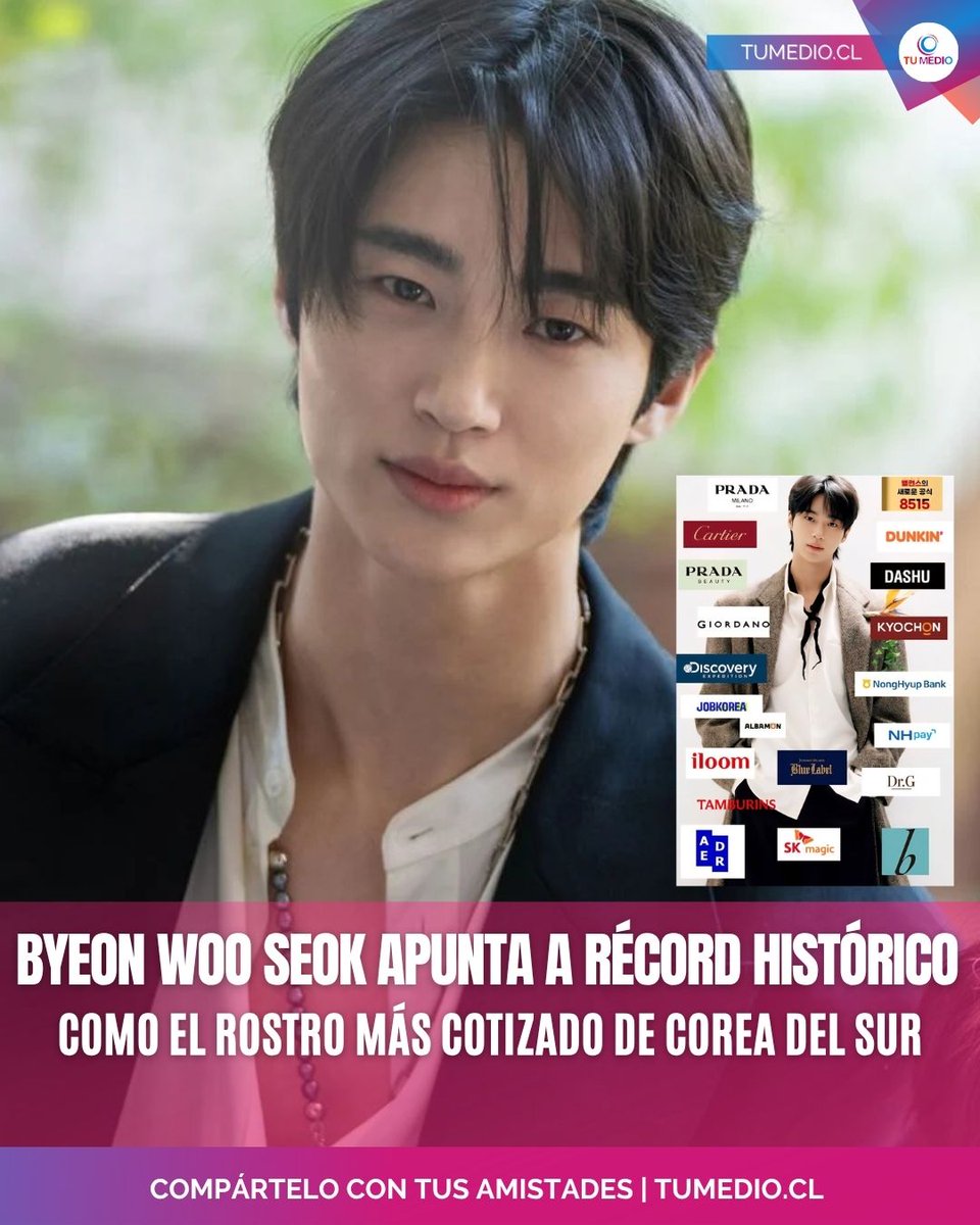 TuMedio's tweet image. 👑 Byeon Woo Seok sigue imparable: ya es embajador de múltiples marcas y proyecta llegar a 35 en la segunda mitad de 2026 🤯💼 

¿El actor más solicitado de Corea? Todo apunta a que sí 🇰🇷✨ 

#ByeonWooSeok #Kdrama #Korea #BrandAmbassador