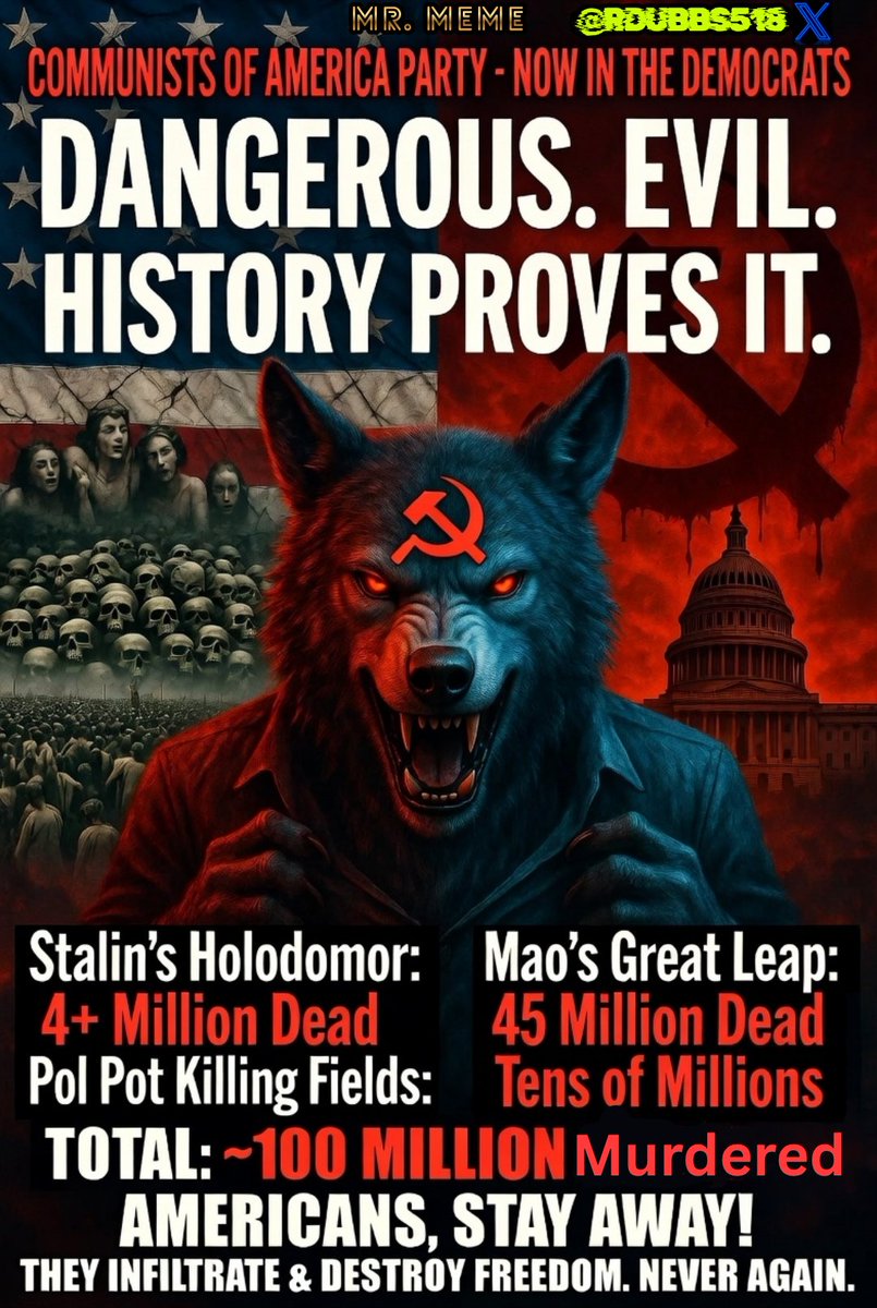 RDUBBS518's tweet image. #Americans we've been invaded by evil forces &amp;amp; I'm not talking about Islamists, I'm talking about the #CommunistsOfAmerica party tied in with the #DemocraticSocialistsOfAmerica &amp;amp; #DemocratParty #CommunismIsEvil communism has failed everywhere its been #FuckCommunism