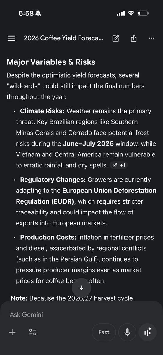 MannyPlanchart's tweet image. C/J @delcyrodriguezv (source: google gemini) this report is iffy considering it does not mention El Niño weather pattern. #venezuela #coffee is niche quality and better quality than Brazilian and Vietnam. Don’t give up on the sector, not now. It is honest work