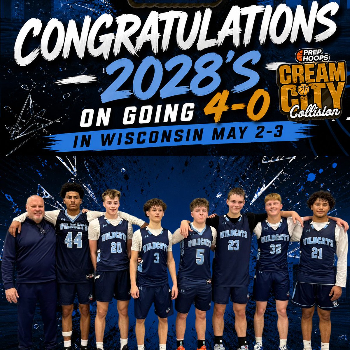 MidwestWildcats's tweet photo. Congratulations to our 2028's on a perfect weekend! 4-0 at Prep Hoops Cream City Collision! https://t.co/1mEgGP73KT