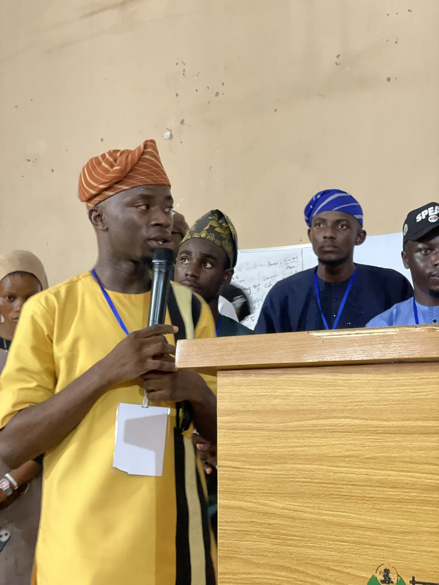 TheFunaabsuSRA's tweet photo. Congratulations to @AyoolaAfeni on his emergence as Chairman of the National Students Legislative Council (NSLC), Ogun State Chapter, announced at the NSLC Convention held at FUNAAB on May 2nd, 2026. https://t.co/LS8NULRoi1