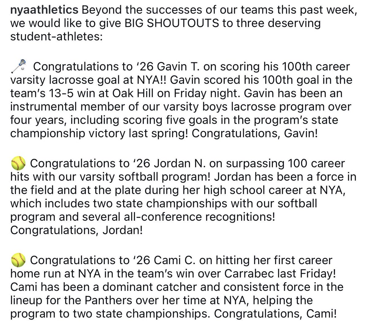 NYA Athletics tweet media