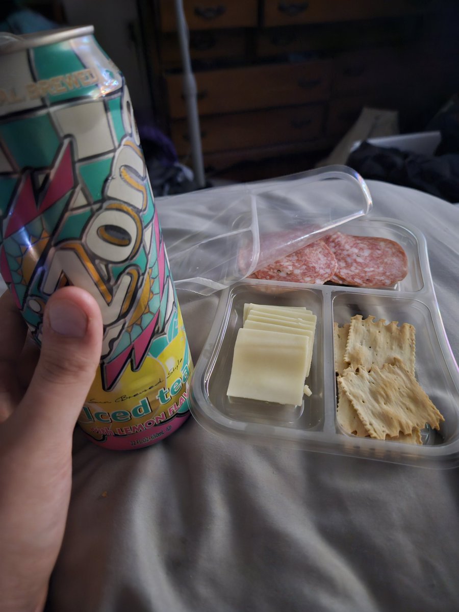 Nothing hits when youre stoned as hell like an Arizona and a mini charcuterie tray 🤤