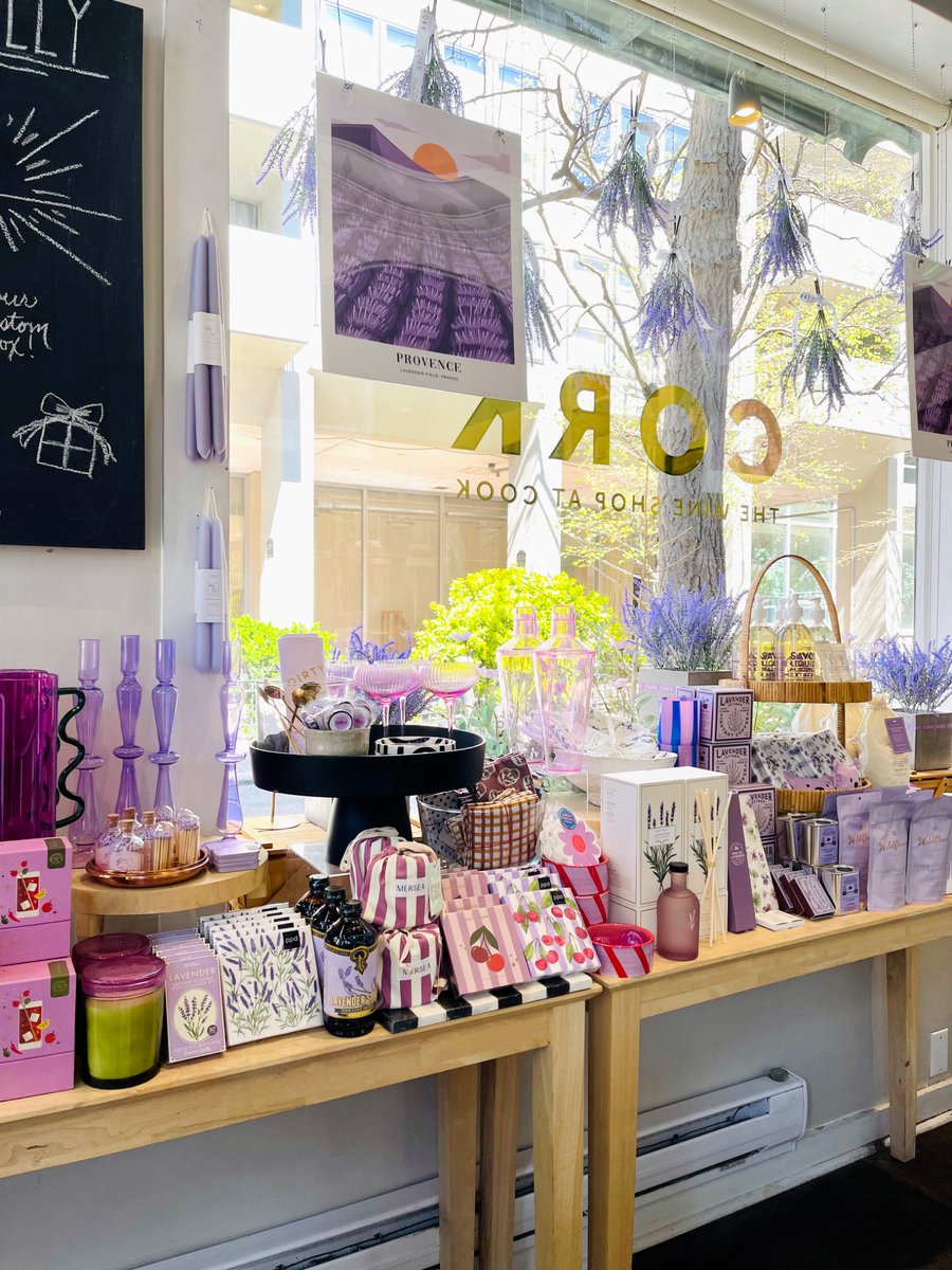 cookphilly's tweet photo. Every spring, CORK is filled with a lavender haze. Our Spring 2026 Collection is in full bloom with luxurious lavender candles, cocktail mixers, pantry items, linens, glassware, confections and more. Shop online and in-store! https://t.co/tvfHc4NX5R