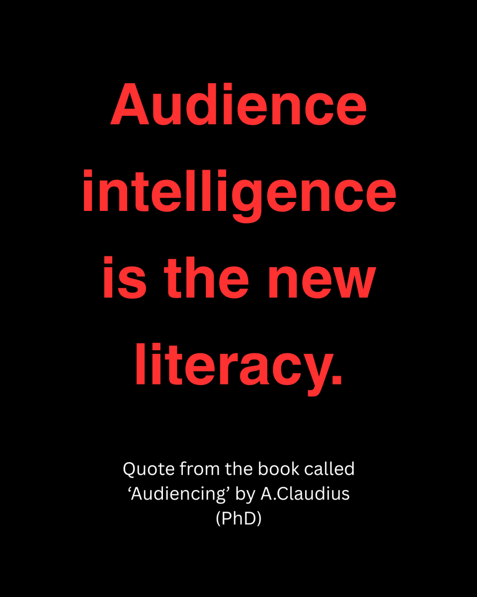 Audiencing by Dr A.Claudius tweet media