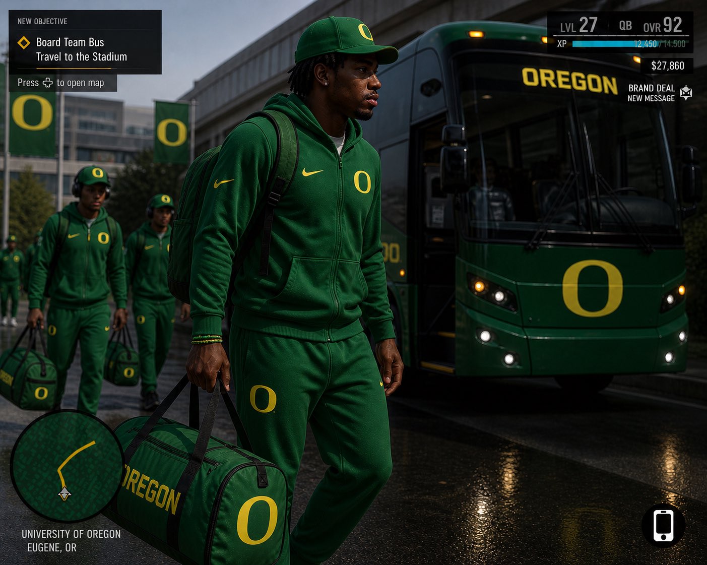 3 pic. College Football 27 open world concept 🔥 @EASPORTSCollege NEW “COACH VIEW” @oregonfootball https://t.co/WybEa7lVZH