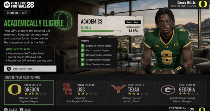 YGEYoung Flip - 2 pic. College Football 27 open world concept 🔥 @EASPORTSCollege NEW “COACH VIEW” @oregonfootball https://t.co/WybEa7lVZH