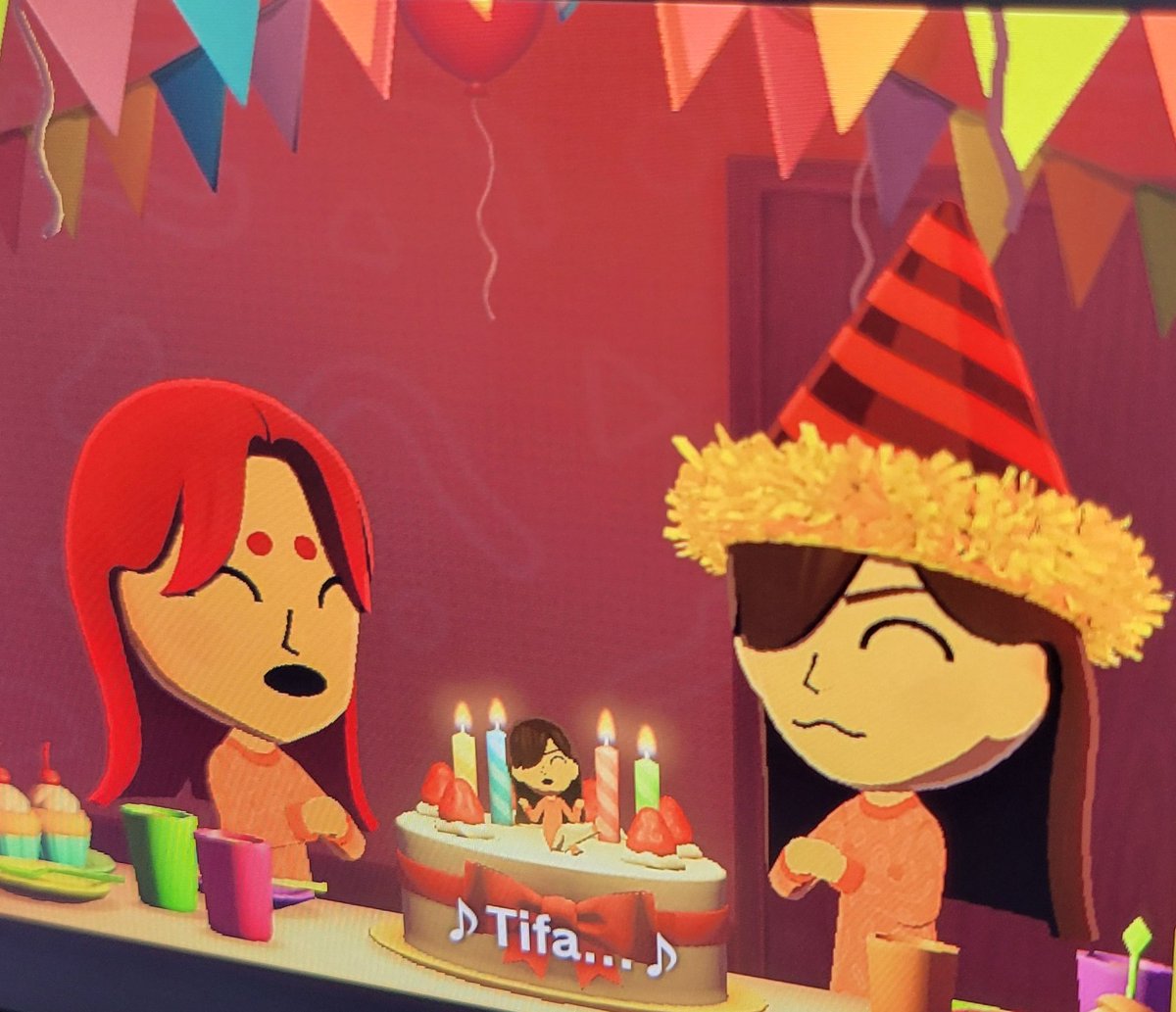 Poppycontin's tweet photo. happy birthday to tifa in tomodachi life :3 https://t.co/toeouxgEKM