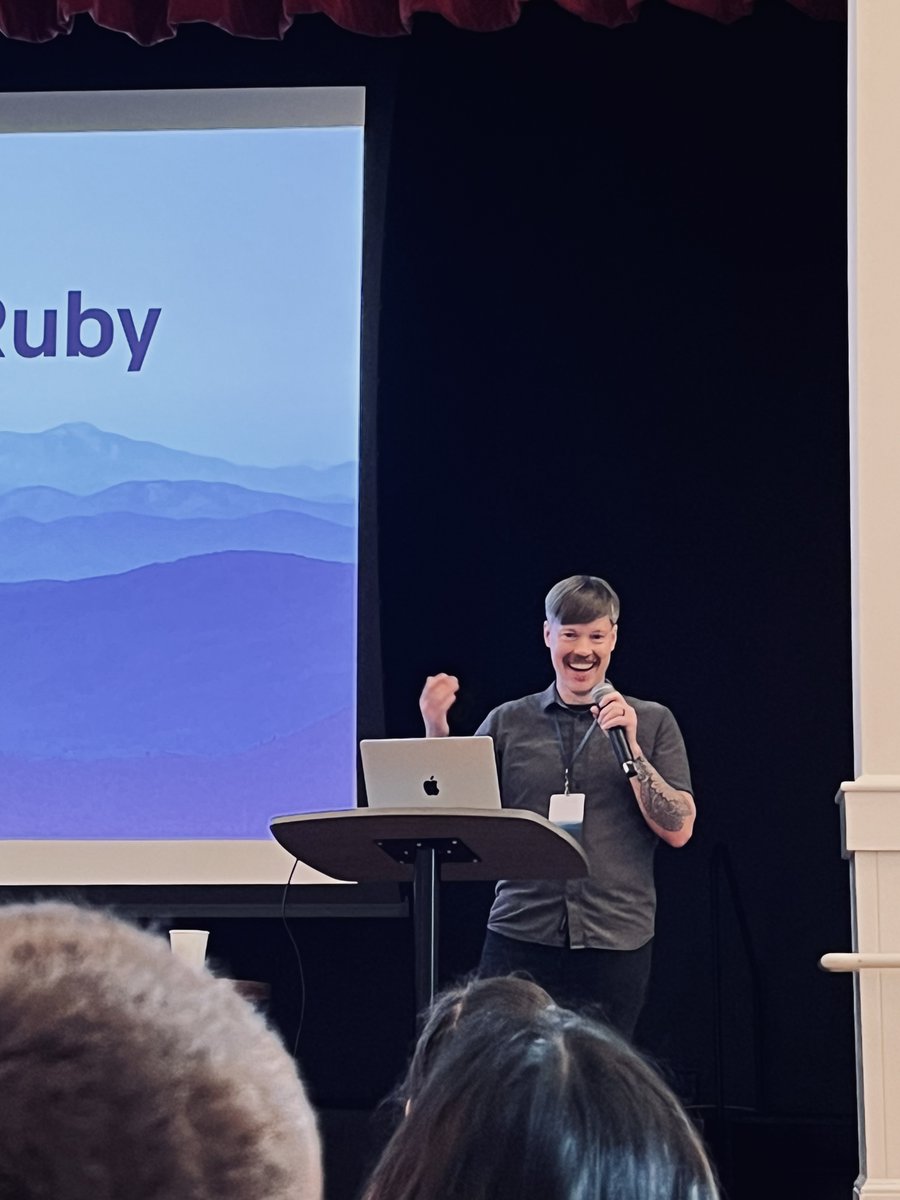 joshuawenning's tweet photo. Attending @blueridgeruby was an absolute joy. Never did I imagine making so many friends and sharing so many laughs at a programming conference. I had an intuition that the Ruby community was special. This meetup confirmed that; it actually exceeded all of my expectations. Thank you for welcoming me in as a beginner—all of the encouragement as well as practical advice. I’ve learned so much from every single person, and feel energized to keep going. I also feel a lot more empowered to start contributing back to the community. Thank you @jeremysmithco and everyone who made it happen!
