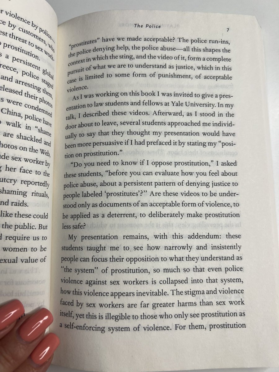 “The stigma and violence faced by sex workers are far greater harms than sex work irself…”

Amen
