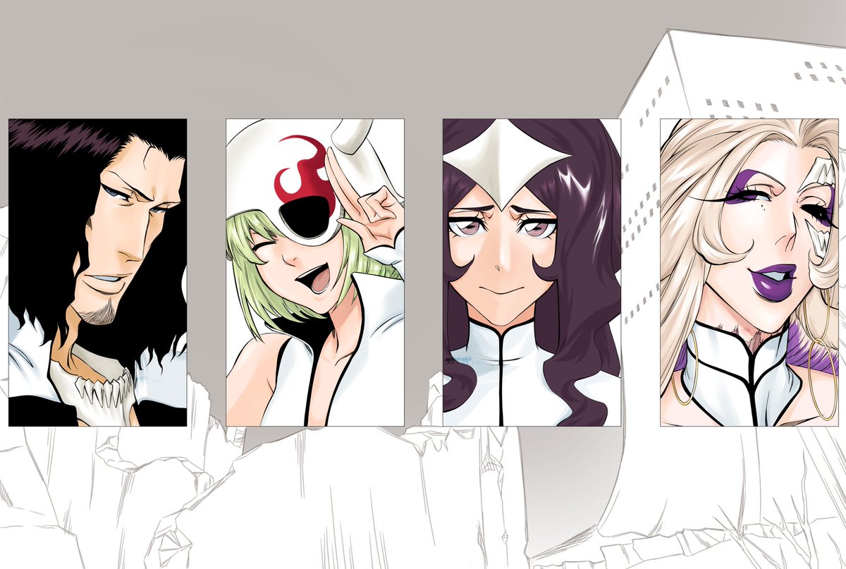 yurensenkou's tweet photo. Almost like a family...
#CoyoteStarrk #bleachoc https://t.co/5keVtgCuW2