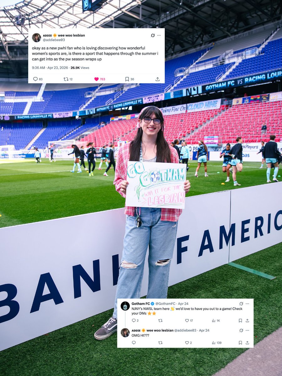 GothamFC's tweet photo. how it started vs. how it's going 🤝

thanks for joining us today @addiebee03 🩵 https://t.co/egpoKoYnJS